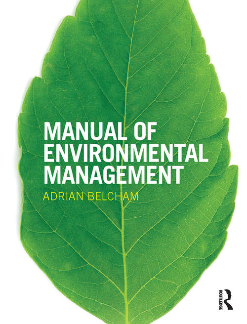Book cover of Manual of Environmental Management