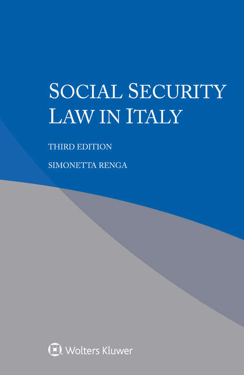 Book cover of Social Security Law in Italy (3)