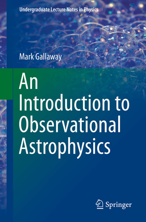 Book cover of An Introduction to Observational Astrophysics (1st ed. 2016) (Undergraduate Lecture Notes in Physics)