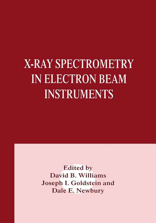 Book cover of X-Ray Spectrometry in Electron Beam Instruments (1995)