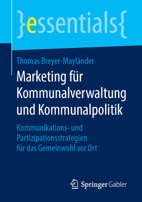 Book cover of Marketing für Kommunalverwaltung und Kommunalpolitik