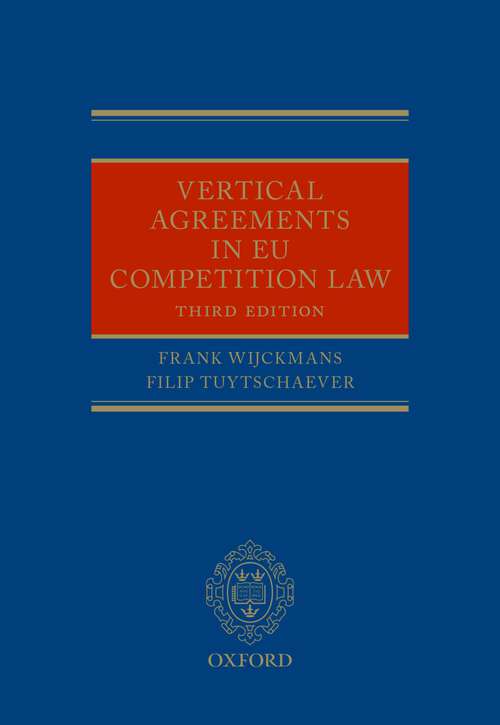 Book cover of Vertical Agreements in EU Competition Law