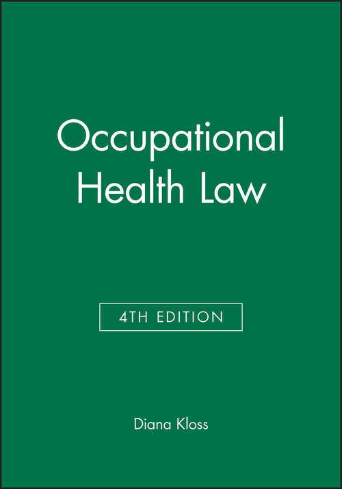 Book cover of Occupational Health Law (4)