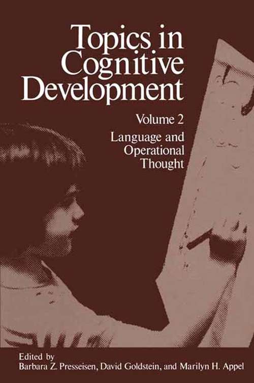 Book cover of Language and Operational Thought (1978) (Topics in Cognitive Development #2)