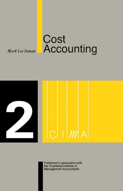 Book cover of Cost Accounting