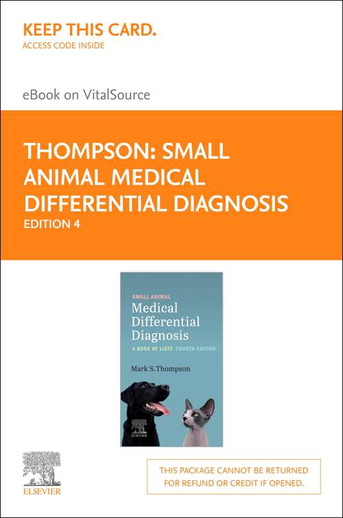 Book cover of Small Animal Medical Differential Diagnosis E-Book: Small Animal Medical Differential Diagnosis E-Book (4)