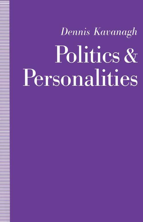 Book cover of Politics and Personalities (1st ed. 1990)