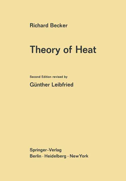 Book cover of Theory of Heat (1967)