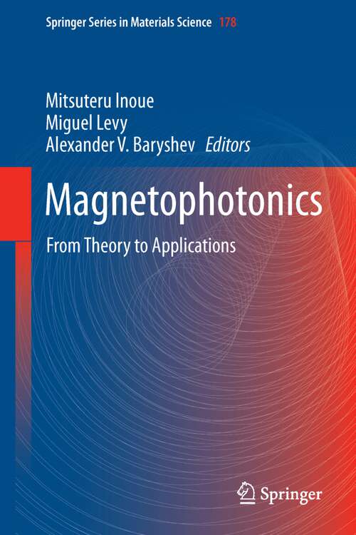 Book cover of Magnetophotonics: From Theory to Applications (2013) (Springer Series in Materials Science)