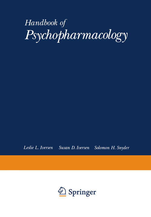 Book cover of Biochemical Studies of CNS Receptors (1983) (Handbook of Psychopharmacology)
