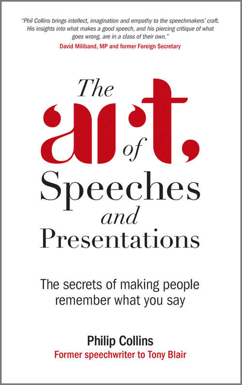 Book cover of The Art of Speeches and Presentations: The Secrets of Making People Remember What You Say