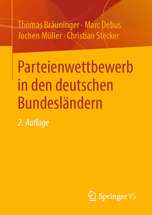 Book cover of Parteienwettbewerb in den deutschen Bundesländern (2. Aufl. 2020)