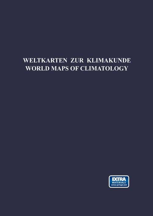 Book cover of Weltkarten zur Klimakunde (1. Aufl. 1963)