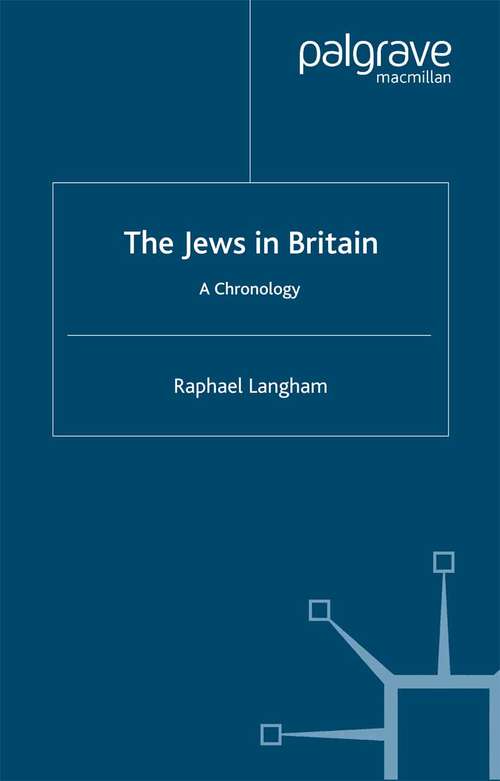 Book cover of The Jews in Britain: A Chronology (2005)