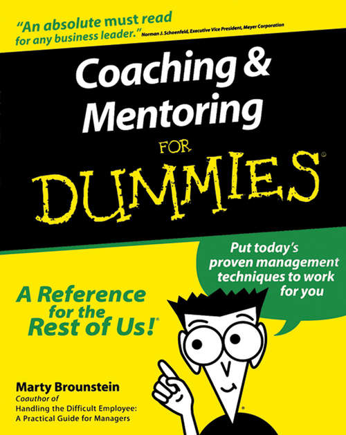 Book cover of Coaching and Mentoring For Dummies (For Dummies)