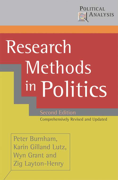 Book cover of Research Methods in Politics (2008) (Political Analysis)