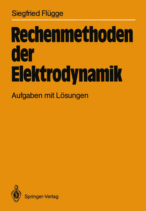 Book cover of Rechenmethoden der Elektrodynamik: Aufgaben mit Lösungen (1986)