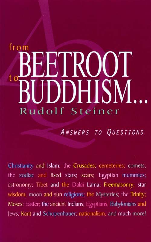 Book cover of From Beetroot to Buddhism: Answers to Questions
