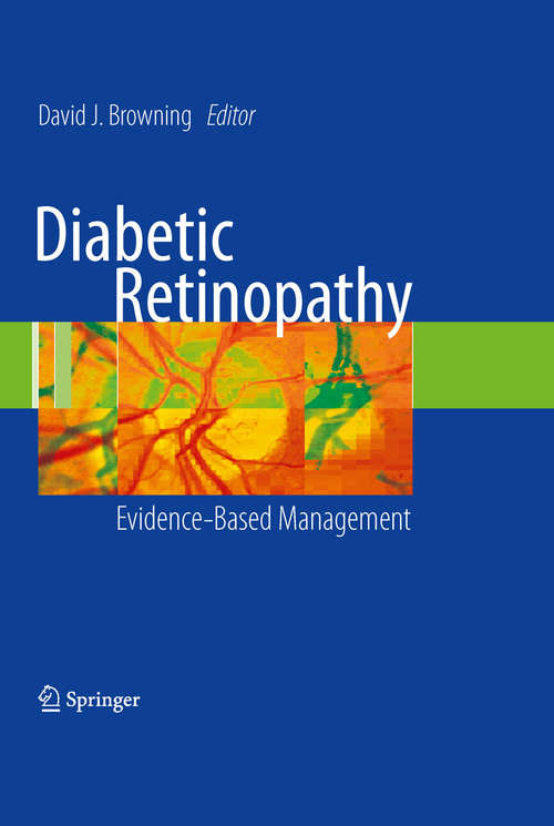 Book cover of Diabetic Retinopathy: Evidence-Based Management (2010)