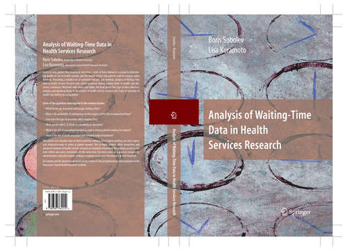 Book cover of Analysis of Waiting-Time Data in Health Services Research (2008)