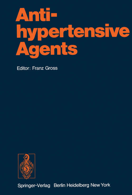 Book cover of Antihypertensive Agents (1977) (Handbook of Experimental Pharmacology #39)