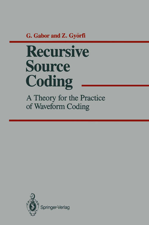 Book cover of Recursive Source Coding: A Theory for the Practice of Waveform Coding (1986)