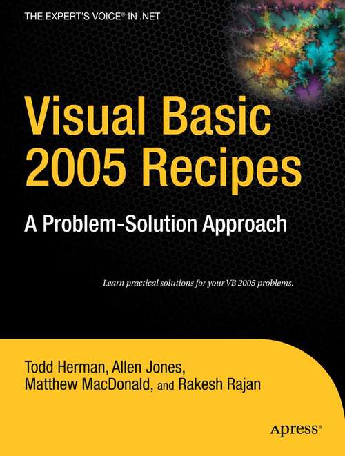 Book cover of Visual Basic 2005 Recipes: A Problem-Solution Approach (1st ed.)