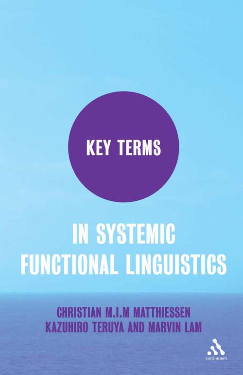 Book cover of Key Terms in Systemic Functional Linguistics (Key Terms)