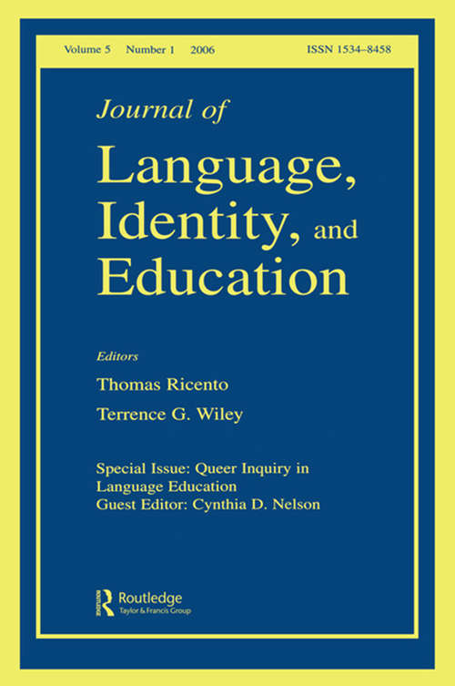 Book cover of Queer Inquiry In Language Education Jlie V5#1