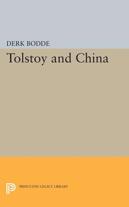 Book cover of Tolstoy and China
