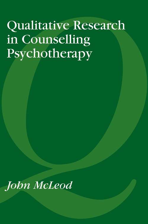 Book cover of Qualitative Research in Counselling and Psychotherapy