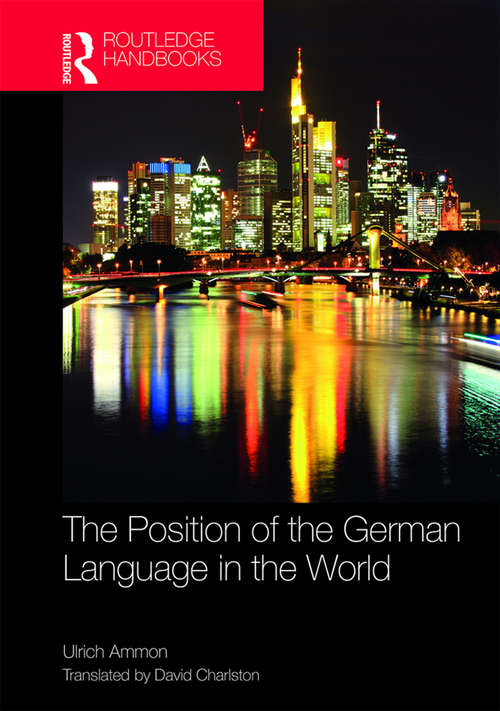 Book cover of The Position of the German Language in the World