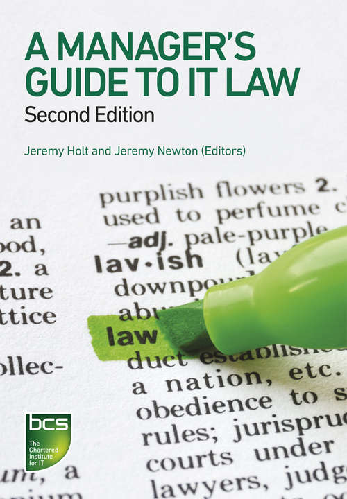 Book cover of A Manager's Guide to IT Law (2)