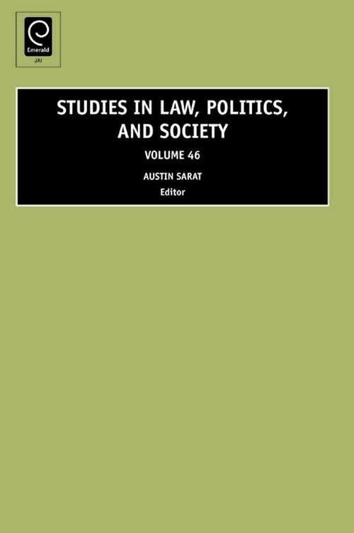 Book cover of Studies in Law, Politics, and Society (Studies in Law, Politics, and Society #46)