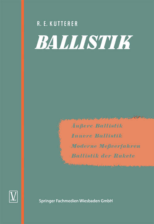 Book cover of Ballistik (3. Aufl. 1959)