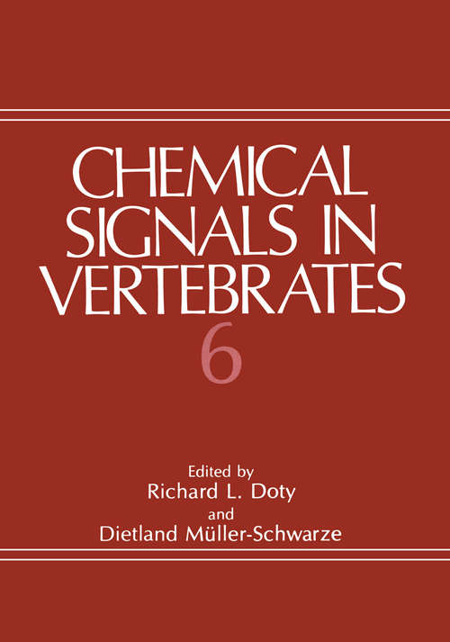 Book cover of Chemical Signals in Vertebrates 6 (1992)