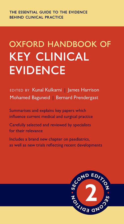 Book cover of Oxford Handbook of Key Clinical Evidence (Oxford Medical Handbooks)