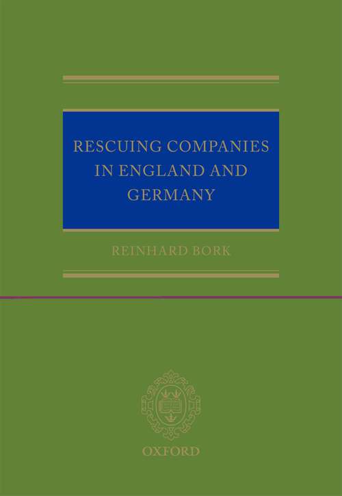 Book cover of Rescuing Companies in England and Germany