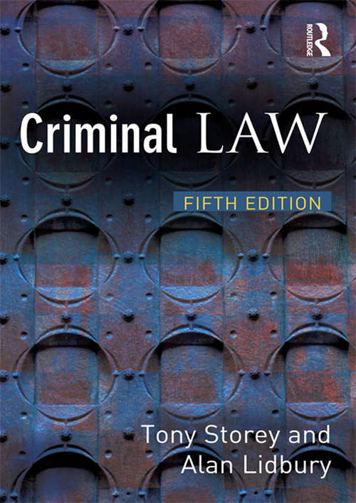 Book cover of Criminal Law