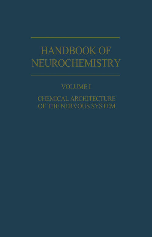 Book cover of Chemical Architecture of the Nervous System (1969)