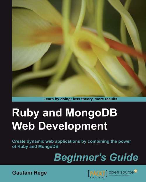 Book cover of Ruby and MongoDB Web Development Beginner's Guide