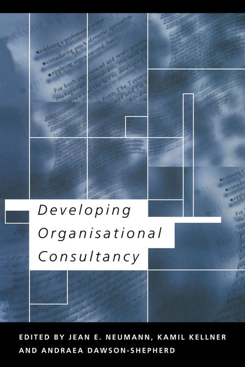 Book cover of Developing Organisational Consultancy