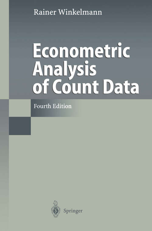 Book cover of Econometric Analysis of Count Data (4th ed. 2003)
