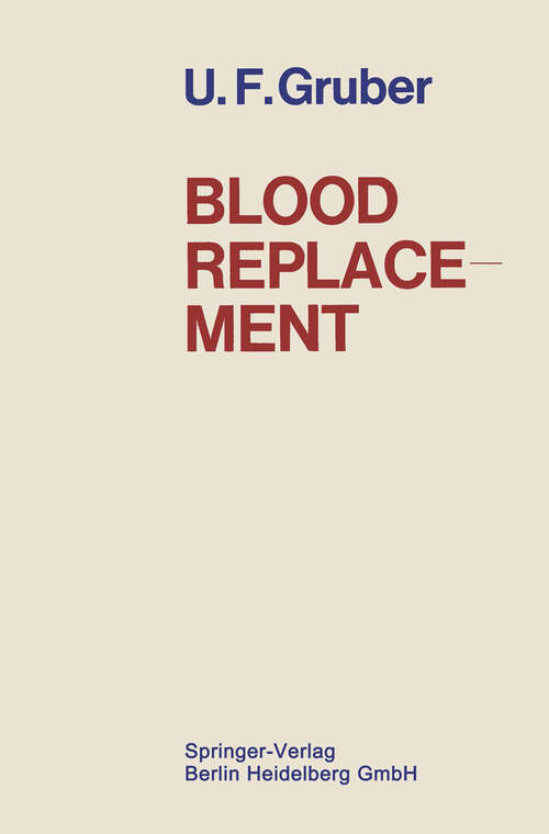 Book cover of Blood Replacement (1969)