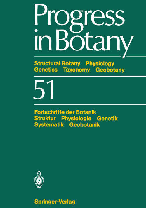 Book cover of Progress in Botany (1989) (Progress in Botany #51)
