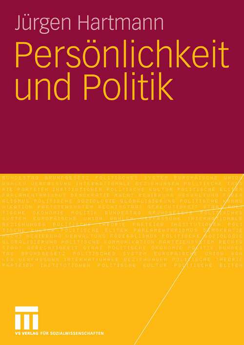 Book cover of Persönlichkeit und Politik (2007)