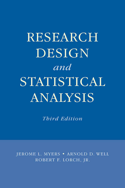 Book cover of Research Design and Statistical Analysis: Third Edition (Inquiry And Pedagogy Across Diverse Contexts Ser.)
