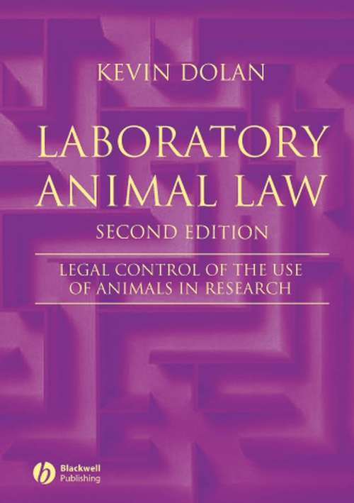 Book cover of Laboratory Animal Law: Legal Control of the Use of Animals in Research (2)