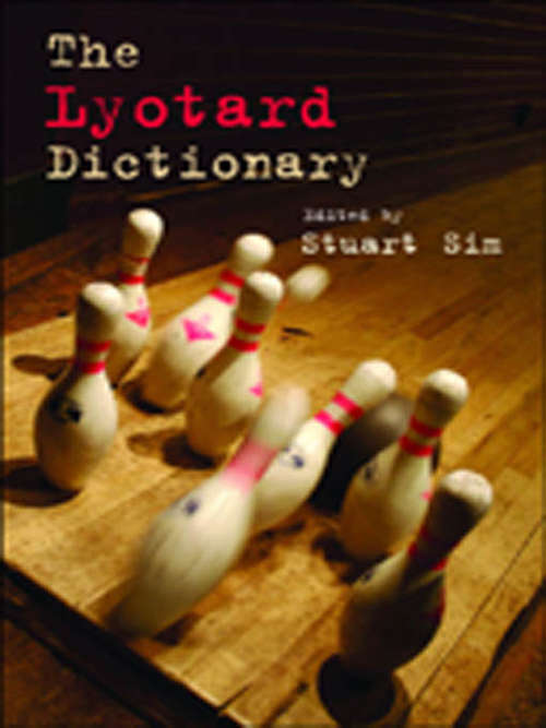 Book cover of The Lyotard Dictionary