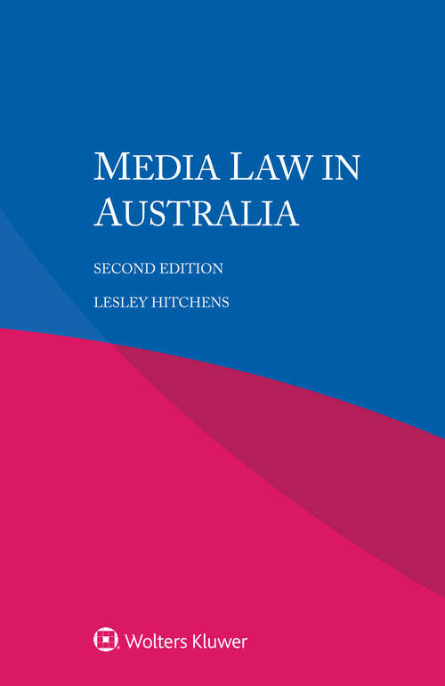 Book cover of Media Law in Australia (2)